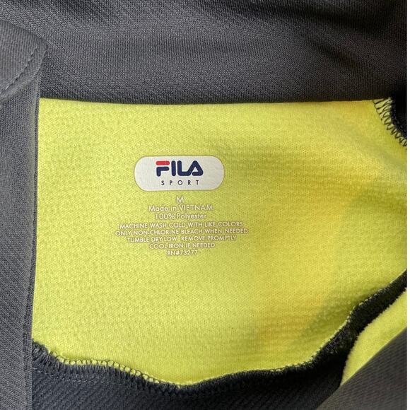 Fila Full Zip Athletic Track Jacket Gray Green Medium - Picture 10 of 10